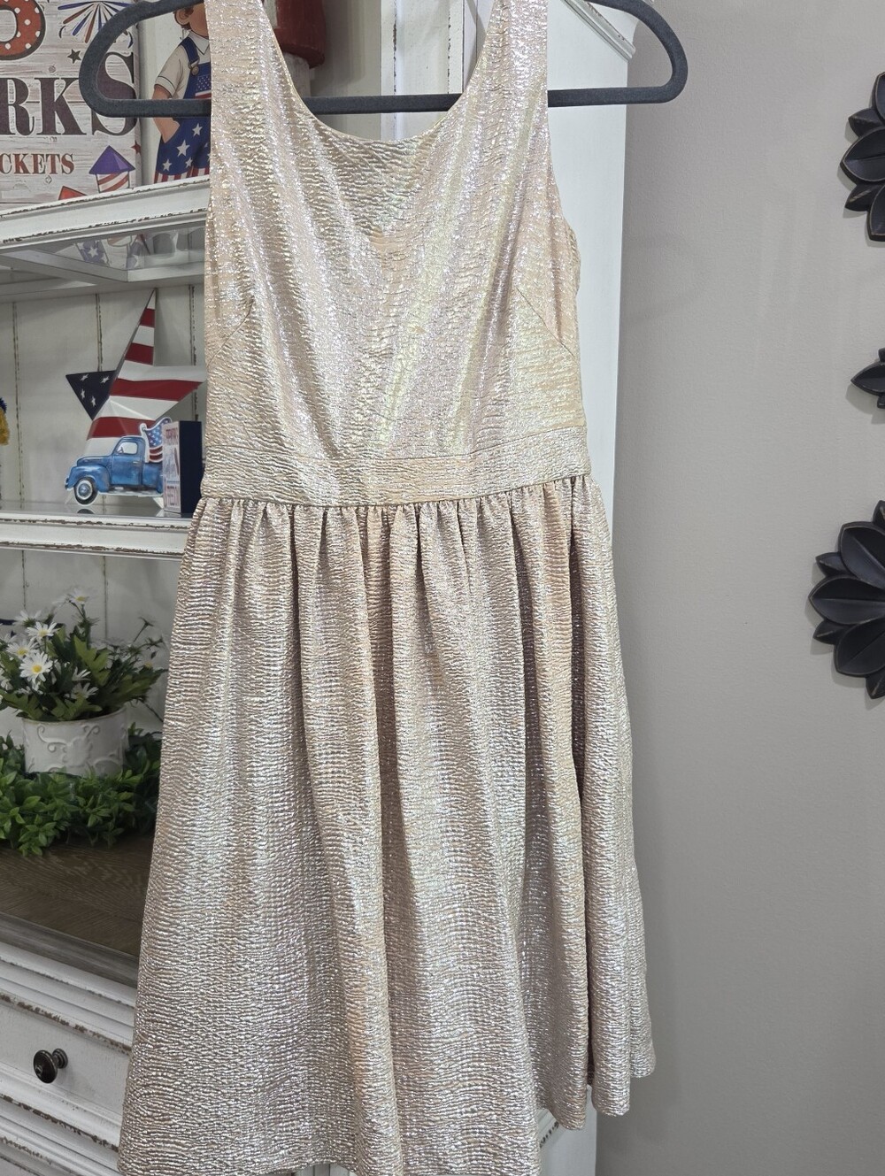 Sparkle Iridescent Gold Party Dress